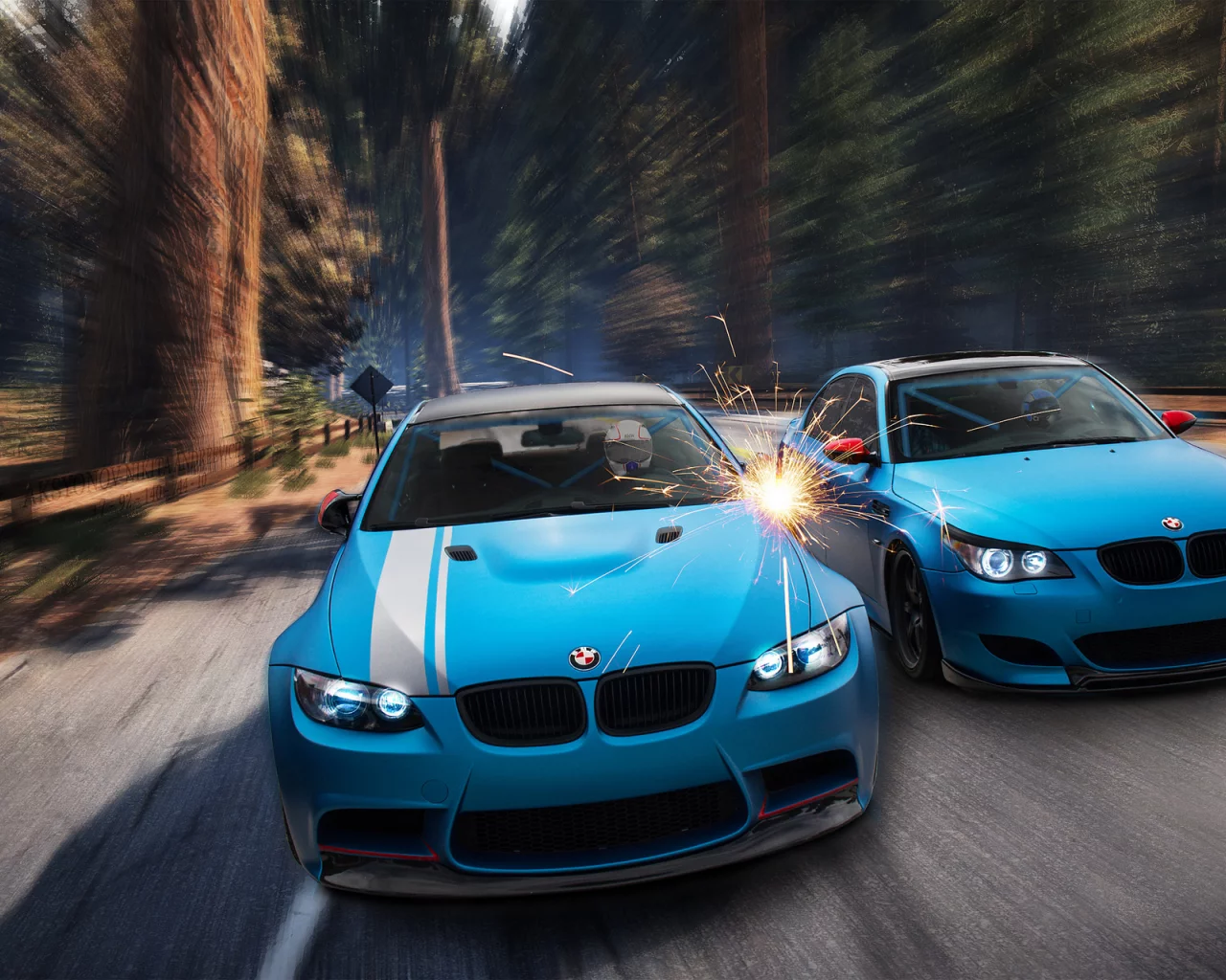 blue, front, e60, e92, m3, искры, лес, aksyonov nikita andreevich, m5, bmw