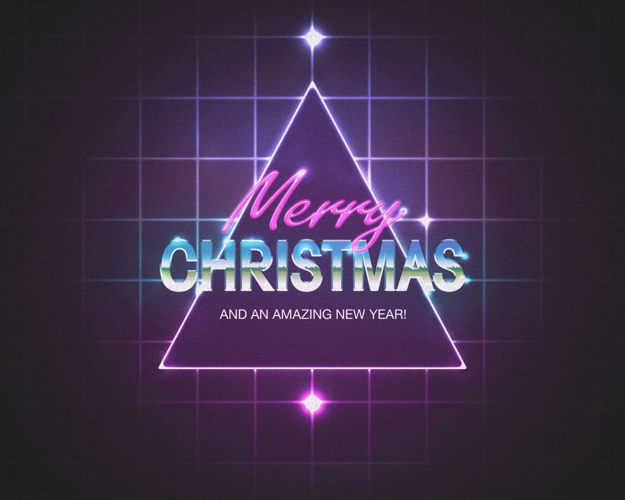 новый год, рождество, new year, merry chrismas, неон, треугольник