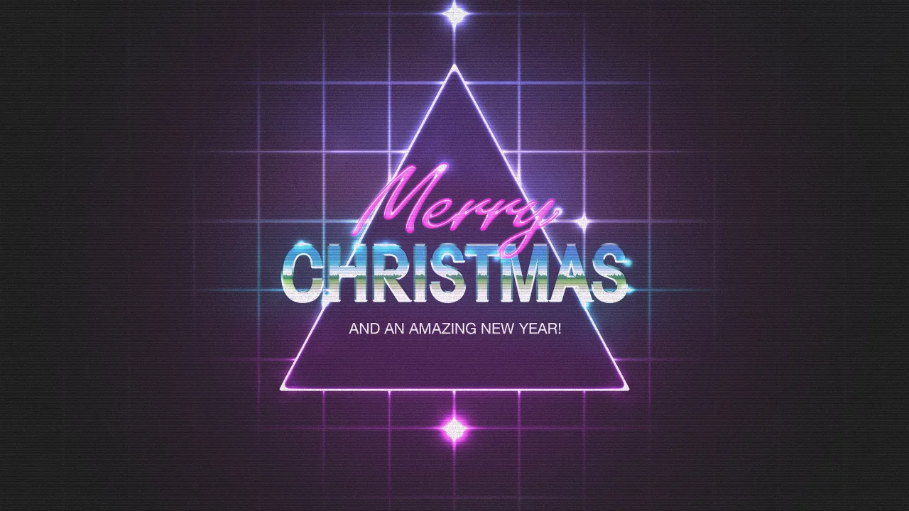 новый год, рождество, new year, merry chrismas, неон, треугольник