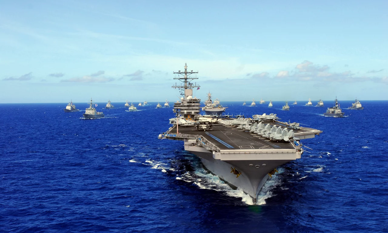 авианосец, (cvn-76), корабли, ronald reagan, uss, море, типа _нимиц_