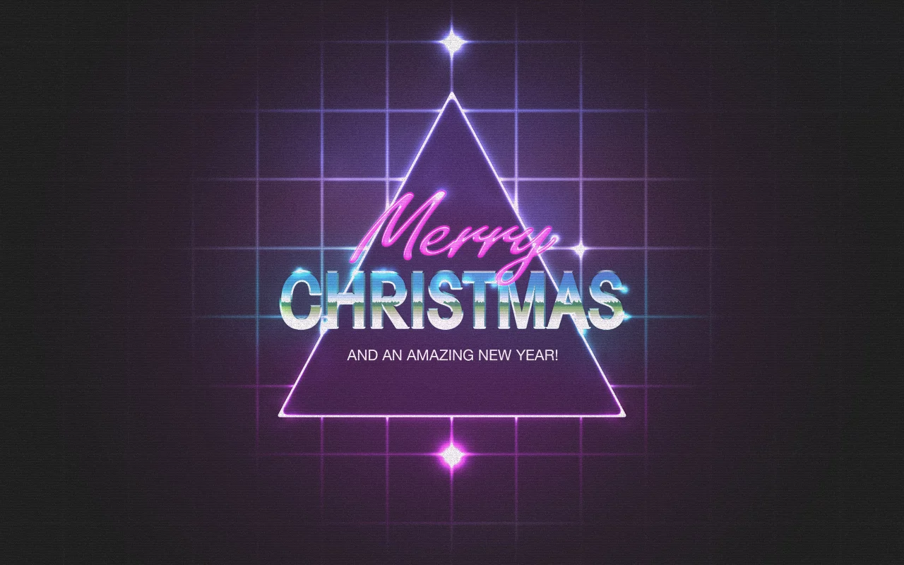 новый год, рождество, new year, merry chrismas, неон, треугольник