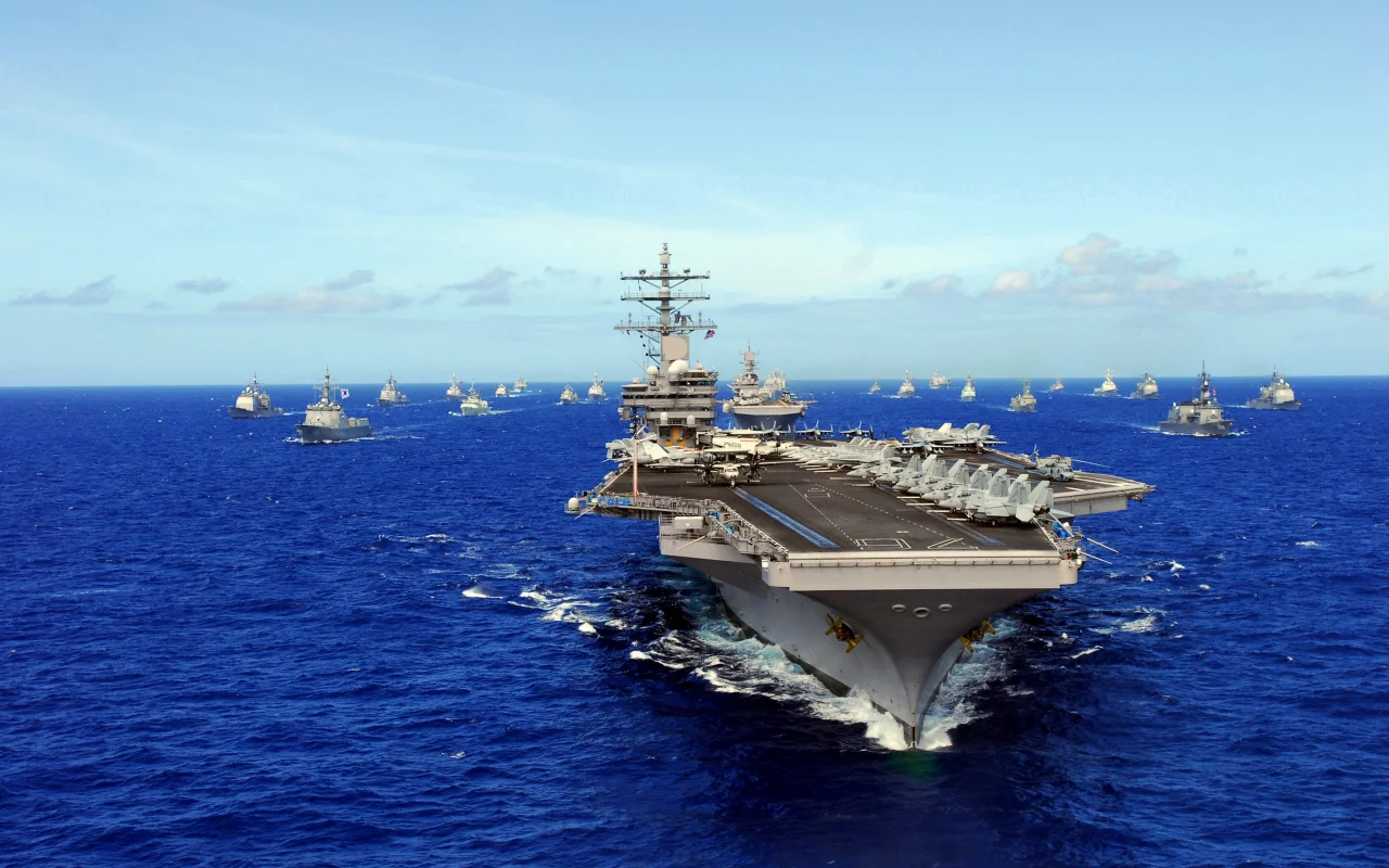 авианосец, (cvn-76), корабли, ronald reagan, uss, море, типа _нимиц_