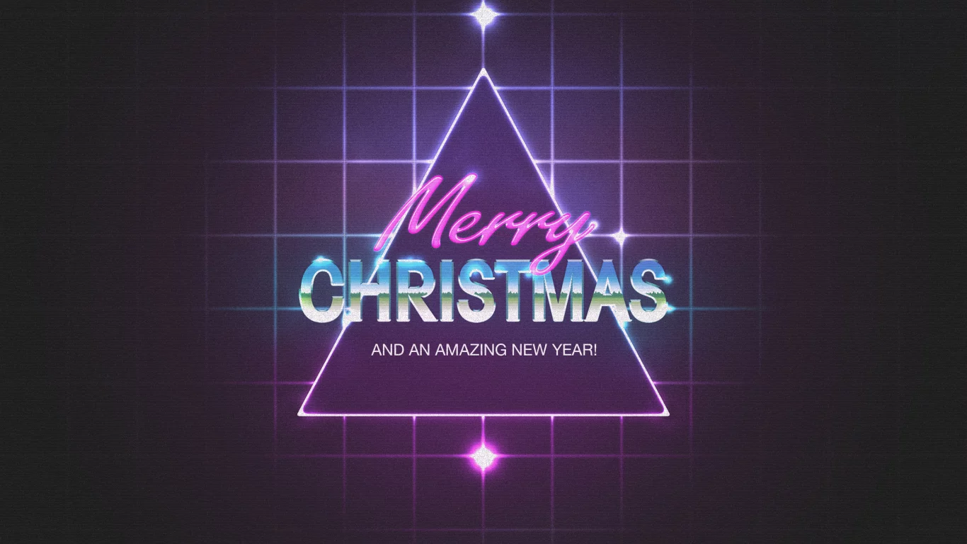 новый год, рождество, new year, merry chrismas, неон, треугольник
