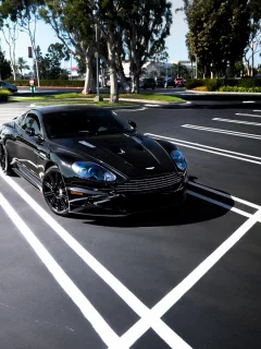 тень, астон мартин, чёрный, aston martin, дбс, парковка, dbs, black