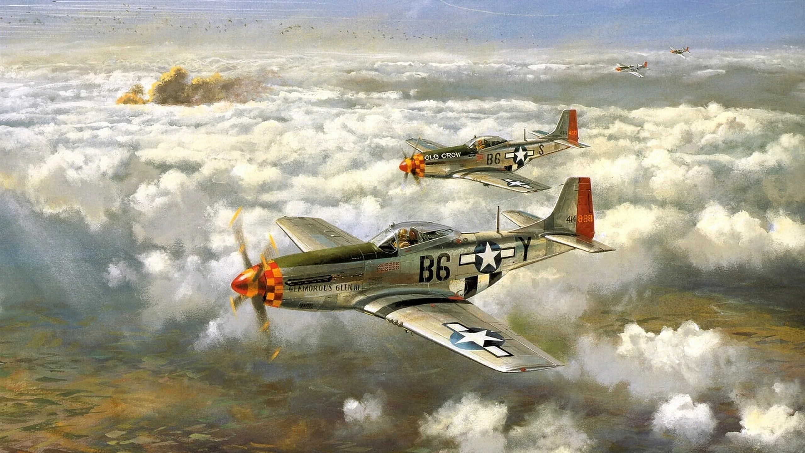 самолёты, north american p-51d-5 mustang, дальние, одномоторные