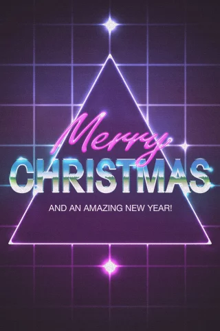 новый год, рождество, new year, merry chrismas, неон, треугольник