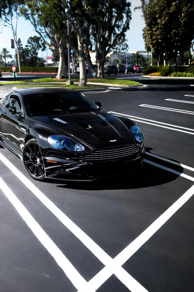 тень, астон мартин, чёрный, aston martin, дбс, парковка, dbs, black