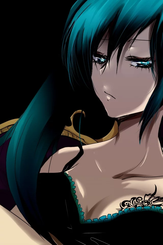 vocaloid, вокалоид, кресло, темный фон, hatsune miku, арт, девушка