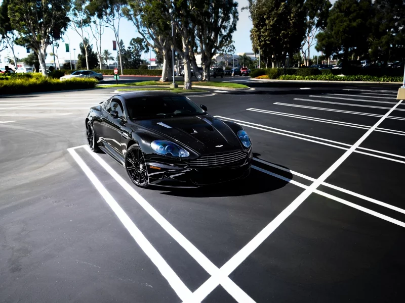 тень, астон мартин, чёрный, aston martin, дбс, парковка, dbs, black