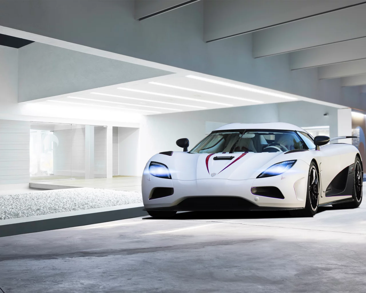 здание, white, кенигсег, koenigsegg, белый, agera r, блики, front