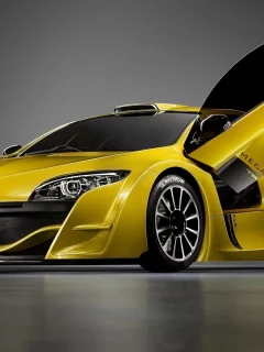 Renault, жёлтый, показ