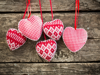 игрушки, вязаное, сердечко, красный, сердце, разное