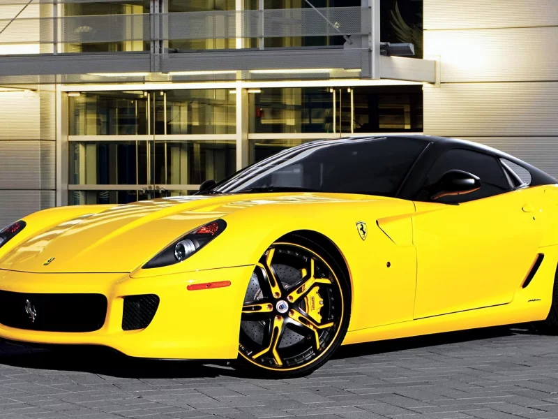 Ferrari, тюнинг, жёлтый