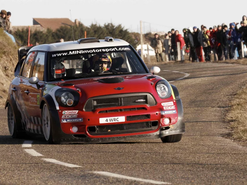 mini, красный, mini cooper, дорога, люди, red, мини купер, rally, wrc
