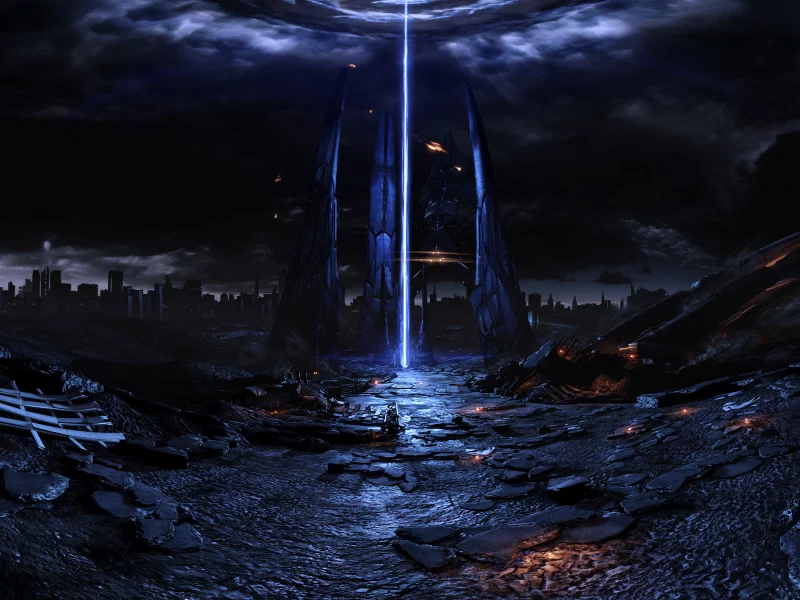 harbinger, fan, mass effect, reaper, pano, art, space ship