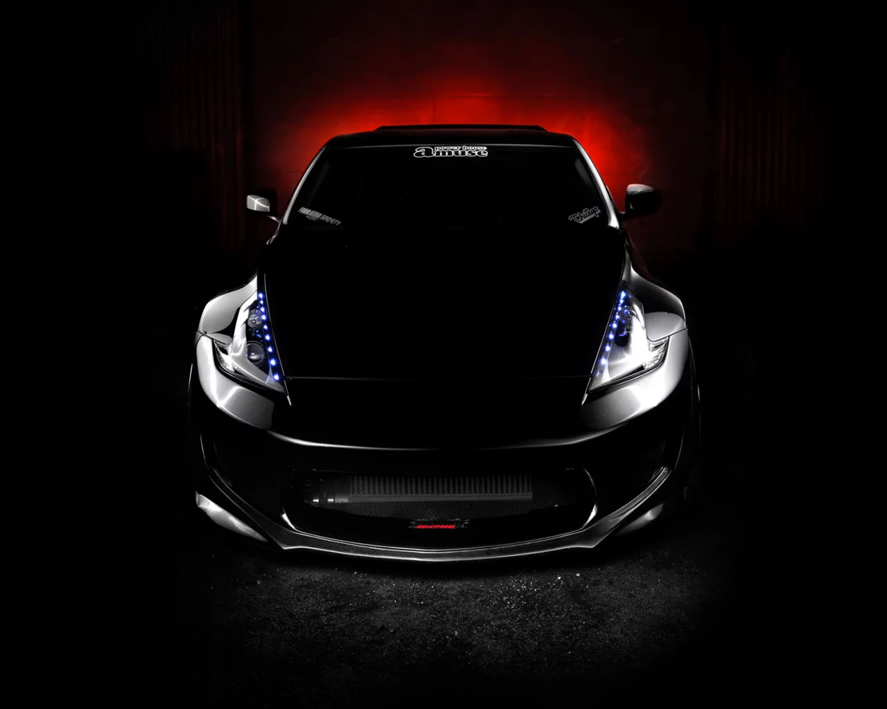 ниссан, черный, тюнинг, nissan 370z
