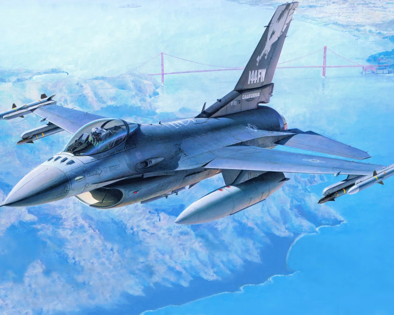ф-16, американский, самолёт, f-16, истребитель, авиация