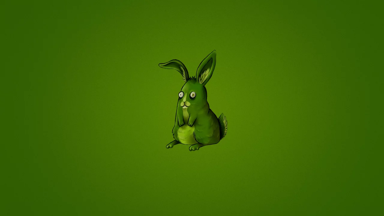 кролик, rabbit, минимализм, животное, заяц, green, зеленый фон
