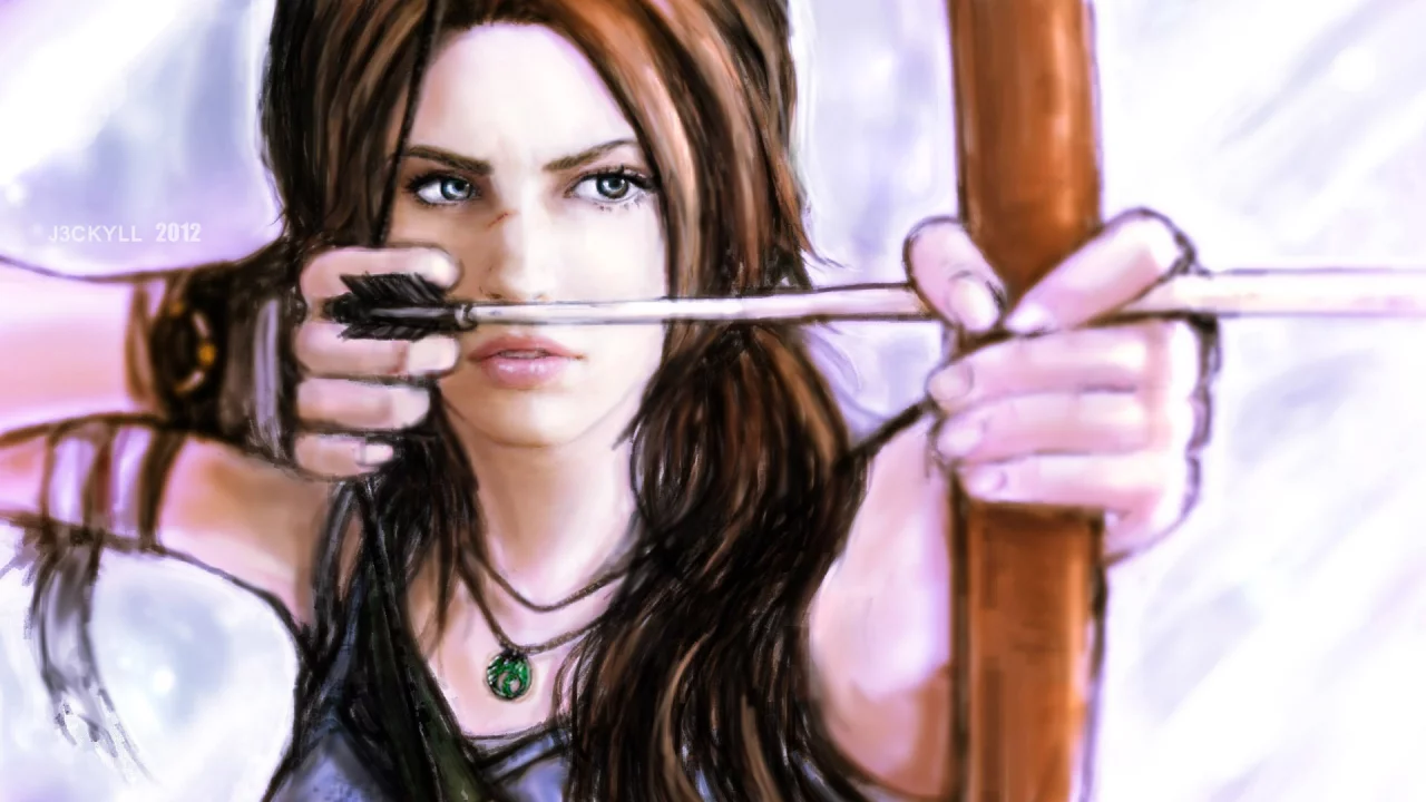 tomb raider, взгляд, lara croft, волосы, лицо, девушка, игра