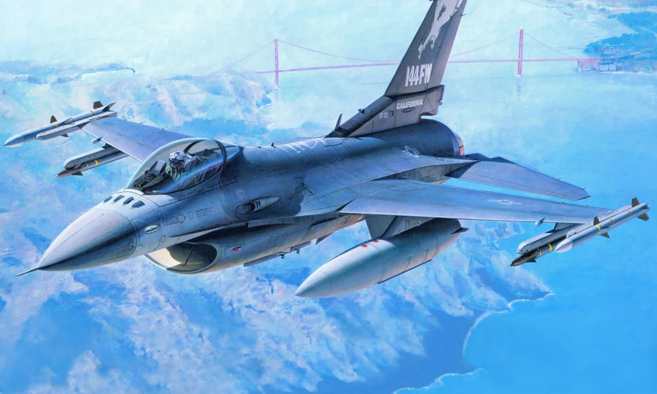 ф-16, американский, самолёт, f-16, истребитель, авиация