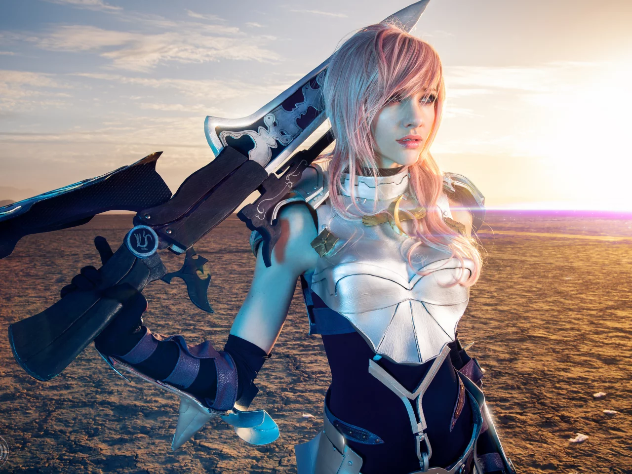 final fantasy xiii-2, девушка, lightning, lyz brickley, косплей