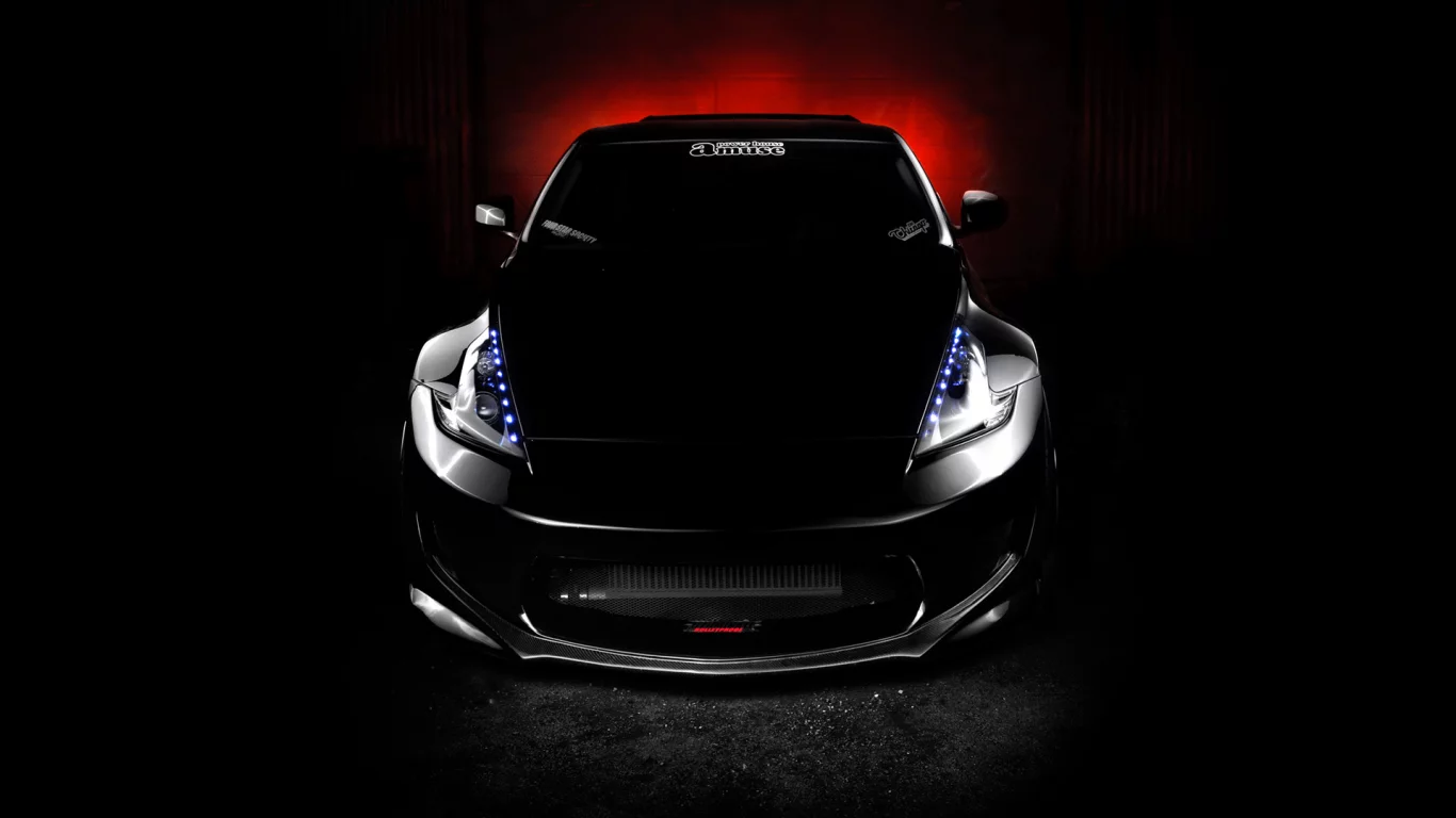 ниссан, черный, тюнинг, nissan 370z