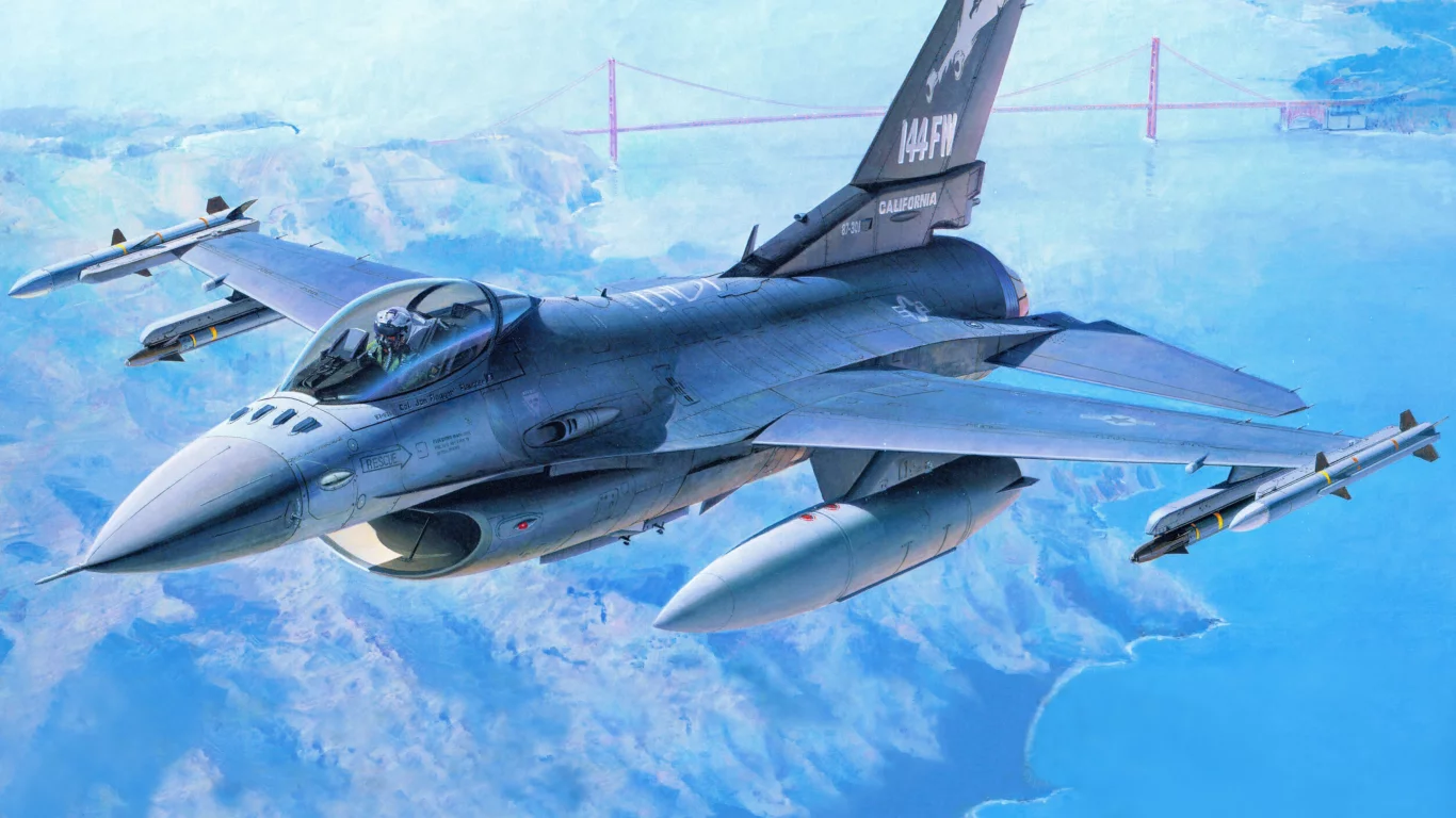 ф-16, американский, самолёт, f-16, истребитель, авиация