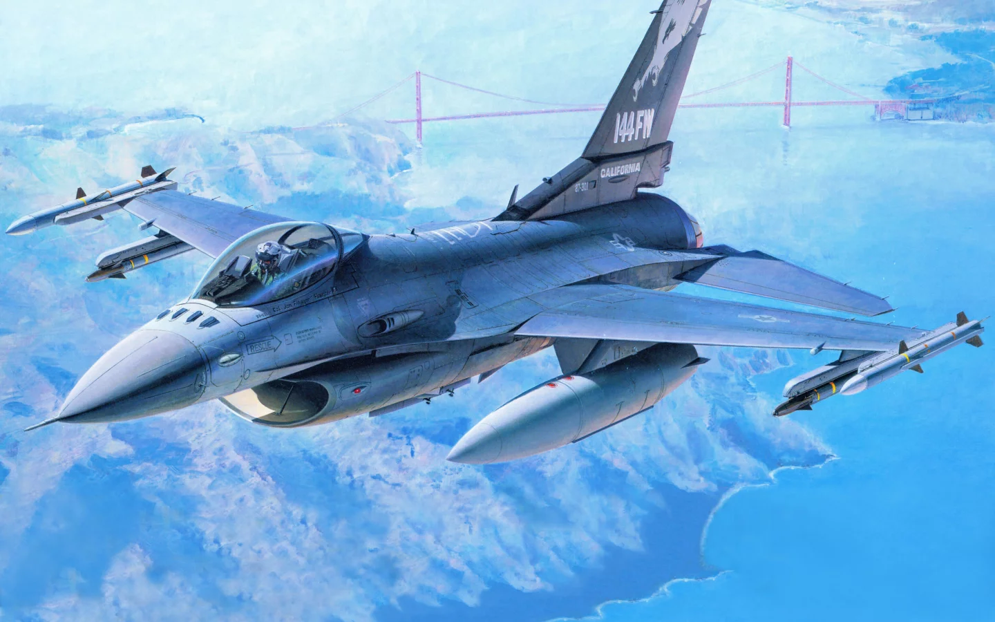 ф-16, американский, самолёт, f-16, истребитель, авиация