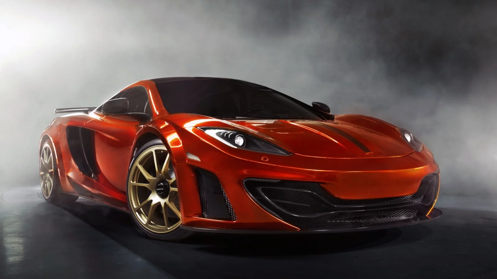 макларен, передок, mansory, mp4-12c, суперкар, mclaren, оранжевый