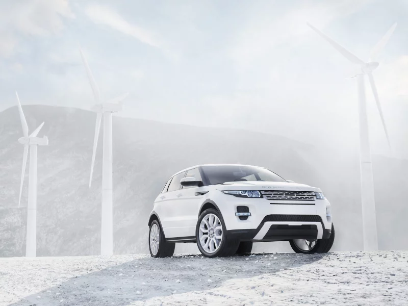 ренж ровер, ветряки, range rover evoque, белый, джип, паркетник