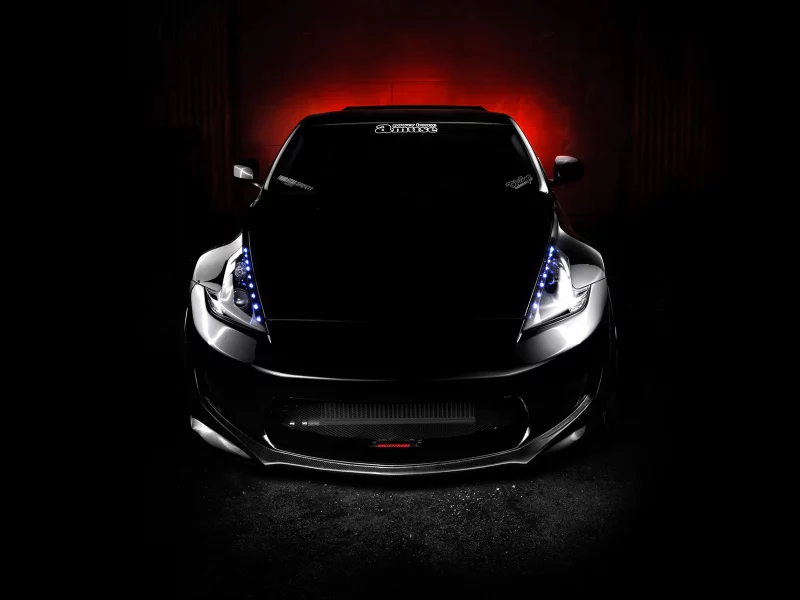 ниссан, черный, тюнинг, nissan 370z