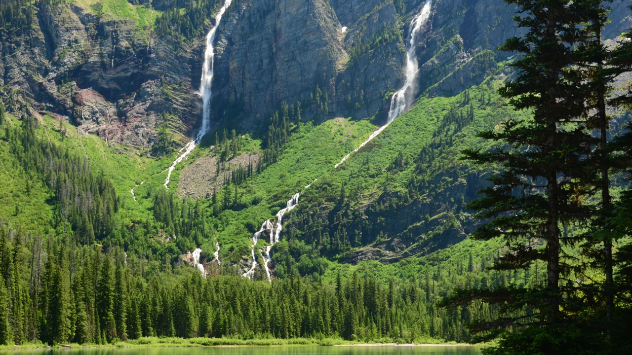 avalanche lake, озеро, montana, монтана, glacier national park, глейшер