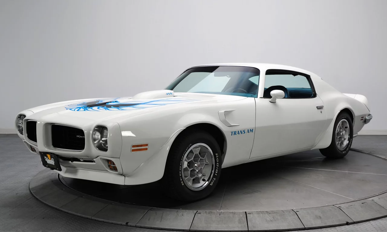 понтиак, pontiac, firebird, trans am, белый, 1973, автомобиль