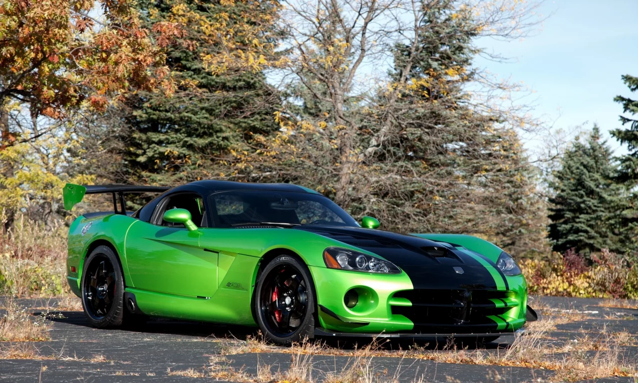 acr snakeskin edition, вайпер, green, dodge, viper, додж, зелёный, trees