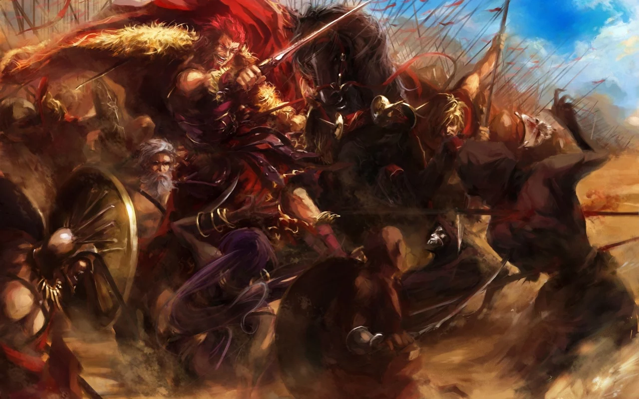 fate zero, войны, оружие, арт, rider , битва, stu dts, fate stay night, assassin