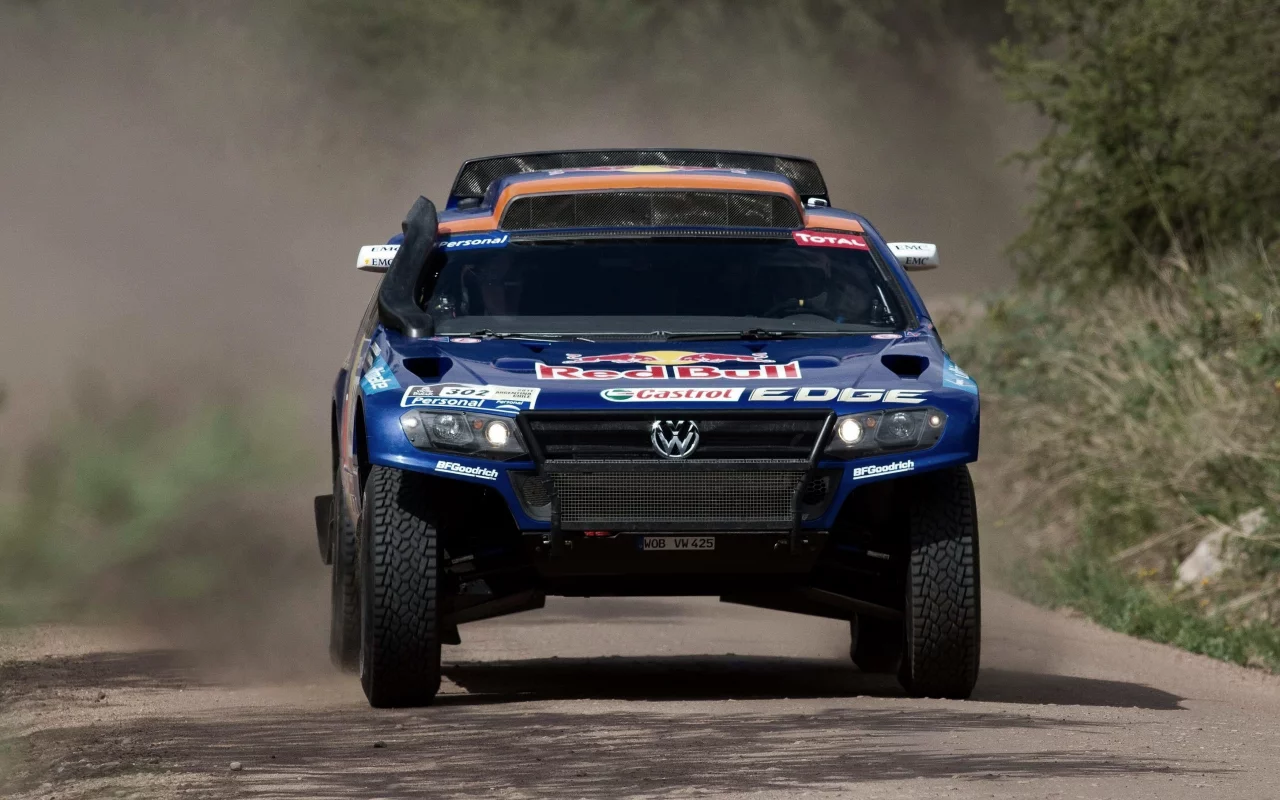 гонка, rally, синий, внедорожник, volkswagen, touareg, dakar, передок