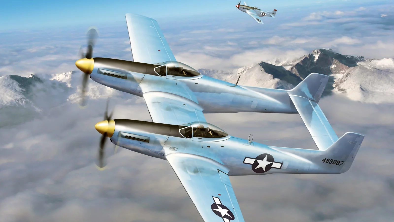 f-82, самолёты, p-51, &amp;quot;мустанги&amp;quot;, арт