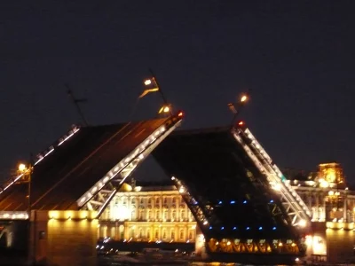 питер, дворцовый мост, разведен, нева, ночь, тп