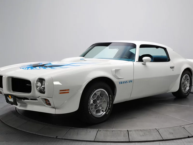 понтиак, pontiac, firebird, trans am, белый, 1973, автомобиль