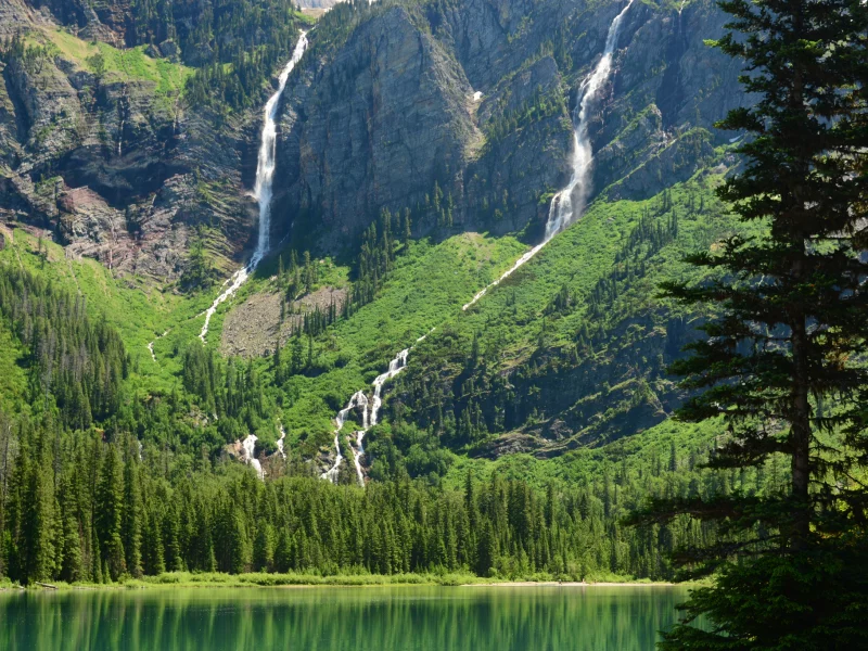 avalanche lake, озеро, montana, монтана, glacier national park, глейшер