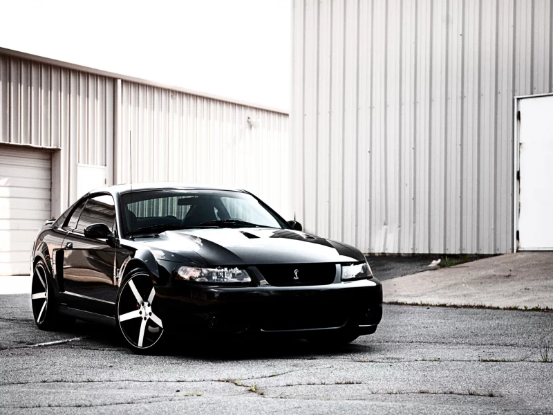 черный, sportcar, кобра, shelby, ford, ангар, mustang, мустанг, форд