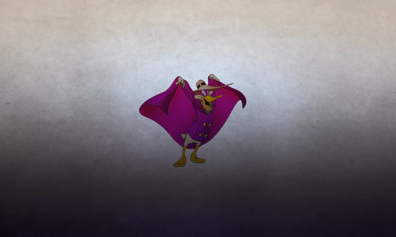 darkwing duck, чп, черный плащ, селезень, минимализм