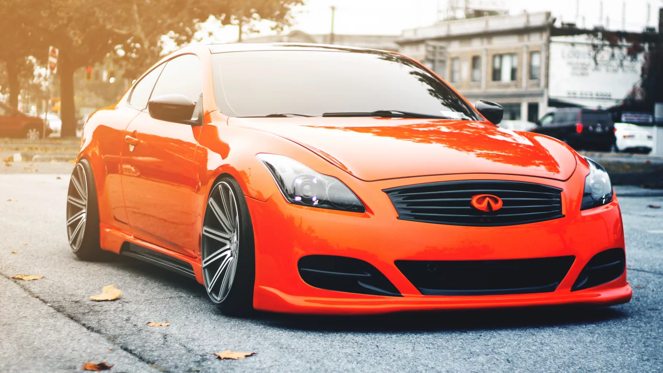 тюнинг, инфинити, g35, tuning, infiniti, orange, оранжевая, stance