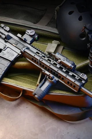 прибор, автомат, пнв, m4, assault rifle, ночного, видения, каска
