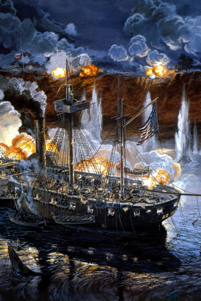 бой, painting, abandon ship, морской, залпы, арт, корабль, флот