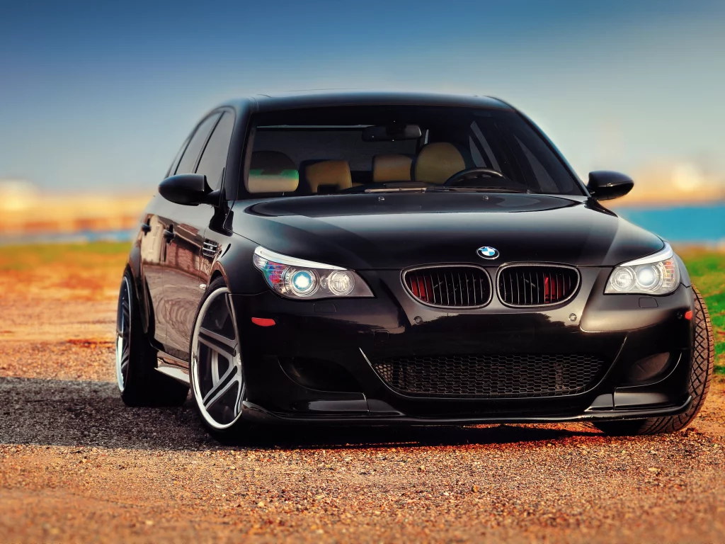 bmw, black, m5, e60, front