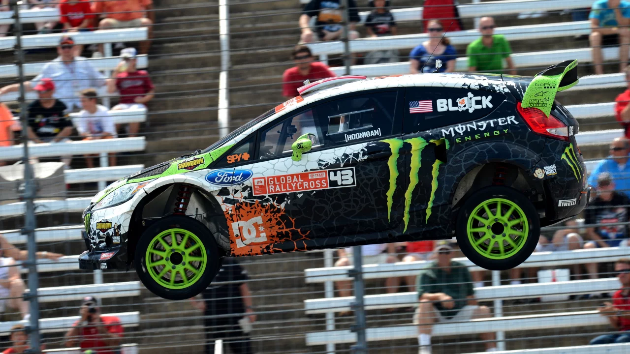 фиеста, форд, вид сбоку, rally, ken block, авто, ford, rallycross, fiesta