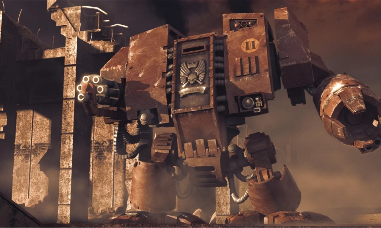  дредноут, warhammer, blood ravens, 40k, dawn of war