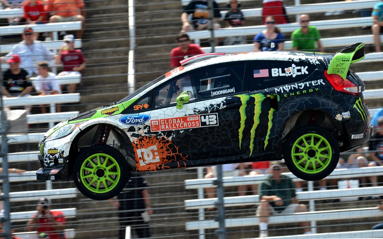 фиеста, форд, вид сбоку, rally, ken block, авто, ford, rallycross, fiesta