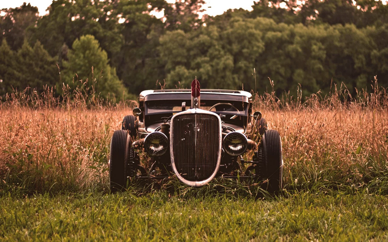 hot rod, трава, autowalls, хот род, custom